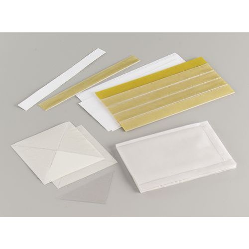 Etui adhésif en PVC cristal incolore 80 x 130 mm (Sachet de 10) - Image principale