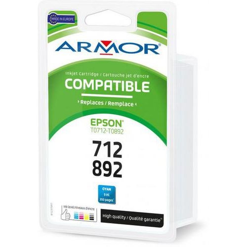 Cartouche encre couleur 1jet0181 compatible Epson C13T07124012 - cyan - Image principale