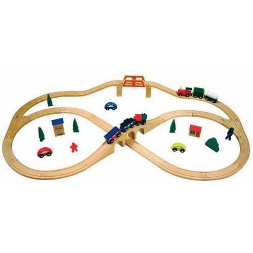 Grand circuit de train en bois - Image principale