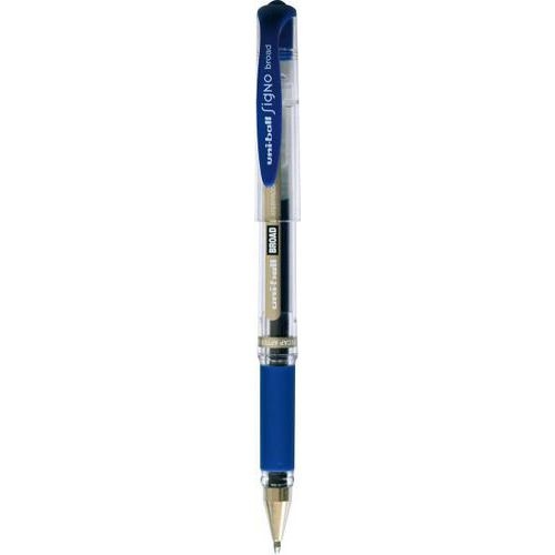 Stylo bille encre gel Signo Gel Broad Uni-ball Ecriture large - Bleu - Image principale