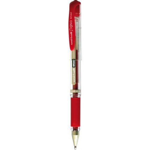 Stylo bille encre gel Signo Gel Broad Uni-ball Ecriture large - Rouge - Image principale