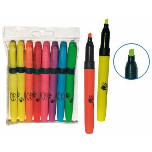 Pochette 8 stylos fluo Pichon assortis pointe biseautée - Image 2