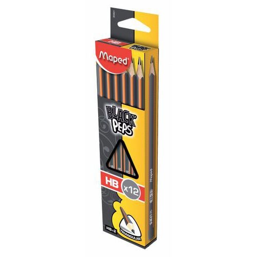 Crayon noir HB black pep's Maped (Etui de 12) - Image principale