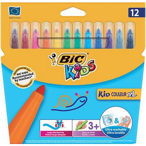 Pochette de 12 feutres grosse pointe Bic Kids XL - Image principale