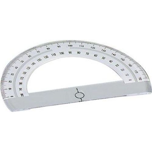 Rapporteur cristal plastique en degrés 12 cm - Image principale