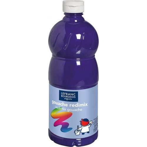 Flacon 1 litre gouache redimix lefranc bourgeois - violet - Image principale