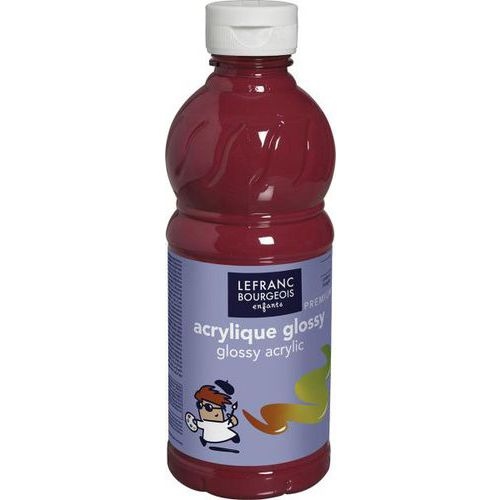 Flacon 500 ml, couleurs acryliques glossy lefranc & bourgeois - rouge primaire - Image principale