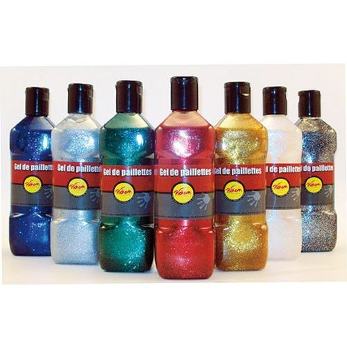 Flacon 500 ml gel de paillettes pichon - bleu - Image principale