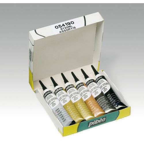 Boîte 6 tubes cerne relief 6 x 20 ml Pébéo - Image principale