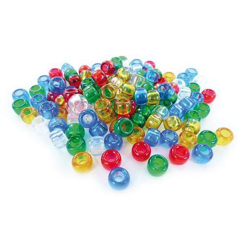 Sachet 1000 perles plastique gros trous ø 9 mm - Image principale