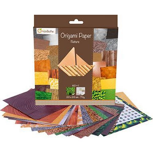Pochette de 60 feuilles de papier origami 20x20 cm 70 g. - Image principale
