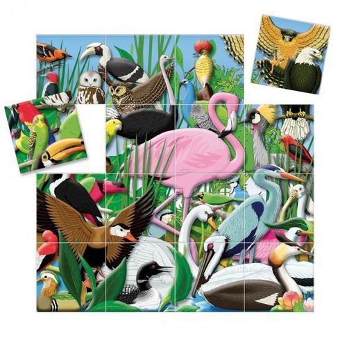 Puzzle magnétique 'oiseaux' 16 pièces - Image principale