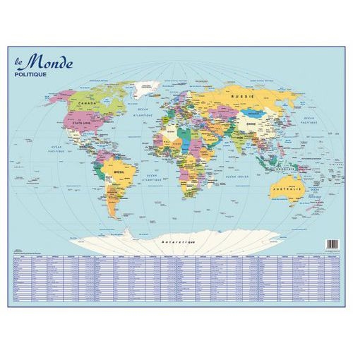 Carte murale monde politique - Image principale