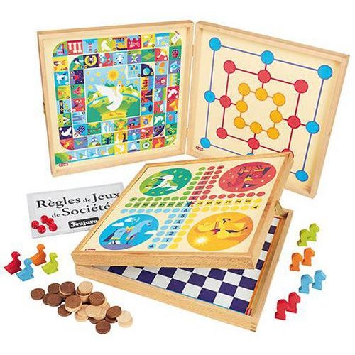 Coffret en bois 50 jeux de société - Image principale