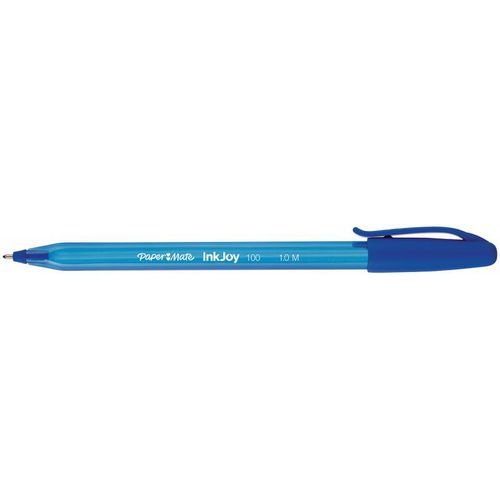 Stylo bille Paper Mate à capuchon InkJoy pointe moyenne 1 mm - bleu - Image principale