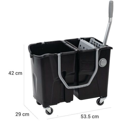 Chariot de lavage double seau 2 x 15 L avec presse à plat - Image 8