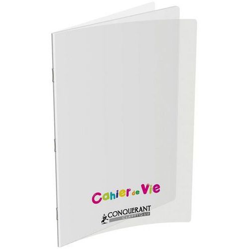 Cahier de vie polypropylène 24x32 cm 96 pages 1 page unie 1 page lignée 8 mm - Image principale