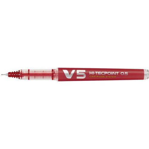 Stylo roller encre liquide Begreen Hi-Tecpoint V5 pointe 0.5 mm - rouge - Image principale