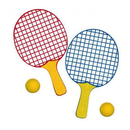 Mini-raquettes plastique type ping-pong (lot de 12) - Image principale