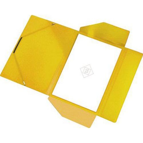 Chemise polypropylène élastique et rabats A4 épaisseur 4/10e - Jaune - Image principale