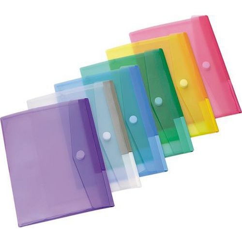 Assortiment de 12 pochettes avec bande agrippante couleurs assorties 31.6 x 24 cm - Image principale