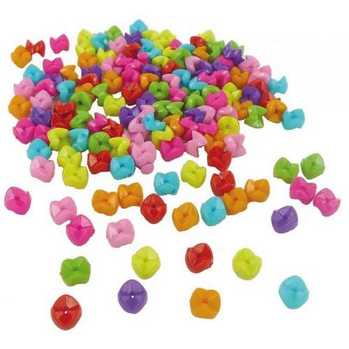 Bocal 650 (environ) perles à emboîter plastique multicolores. - Image principale