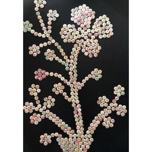 Sachet 150 boutons bois assortis ' fleurs ' - Image principale