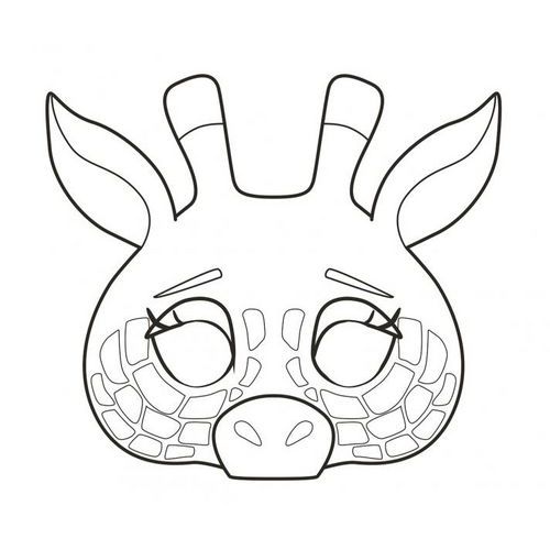 Bloc de 24 masques à colorier, thème les animaux - Image principale