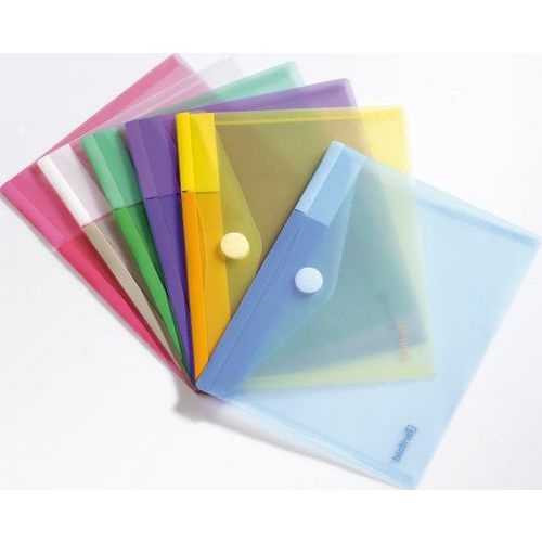 Assortiment de 6 pochettes bande agrippante couleurs assorties 23 x 17.8 cm - Image principale
