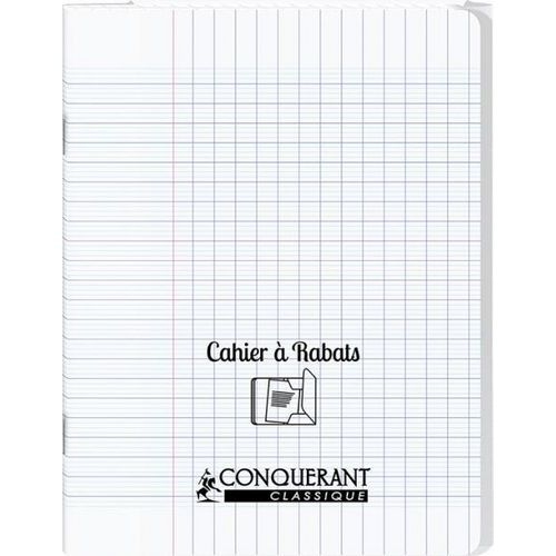 Cahier avec rabats 48 pages Seyes 24x32 cm - Polypropylène incolore - Image principale