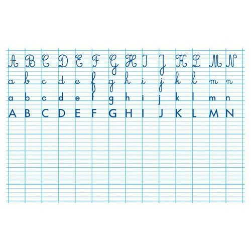Tableau effaçable à sec 80 x 120 cm alphabet et seyes recto-verso - Image principale