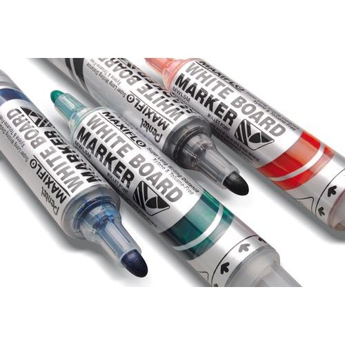 Poch 4 marqueurs Maxiflo Pentel pointe ogive large assortis - Image 4
