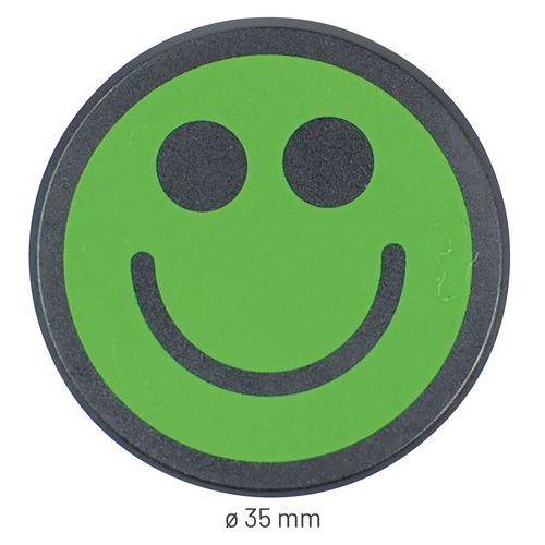 Lot de 5 plots magnétiques Smiley, Coloris : Vert - Image 3