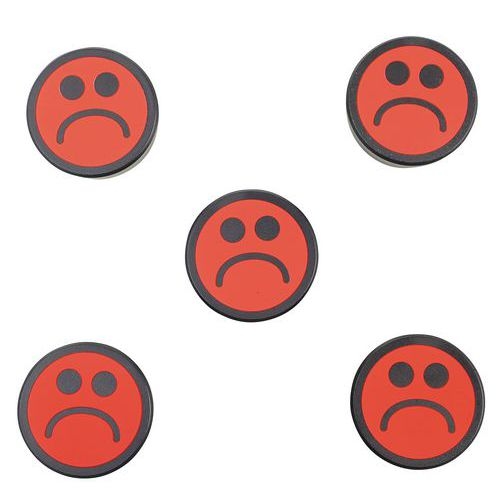 5 magnets smiley rouge 35mm rouge - Image 5
