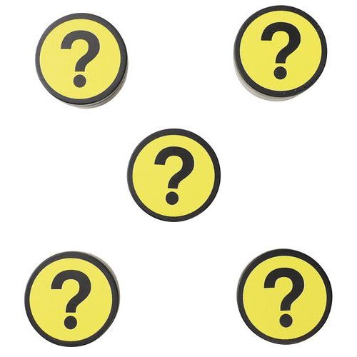 Lot de 5 aimantsean Management Question Jaune - Image 2