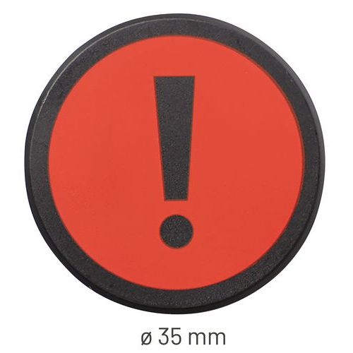 Lot de 5 aimantsean Management Attention Rouge - Image 3