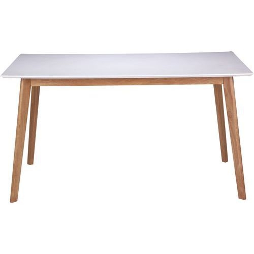 Table réunion Marie 140x75x80 cm Blanc/Chêne - Image 2