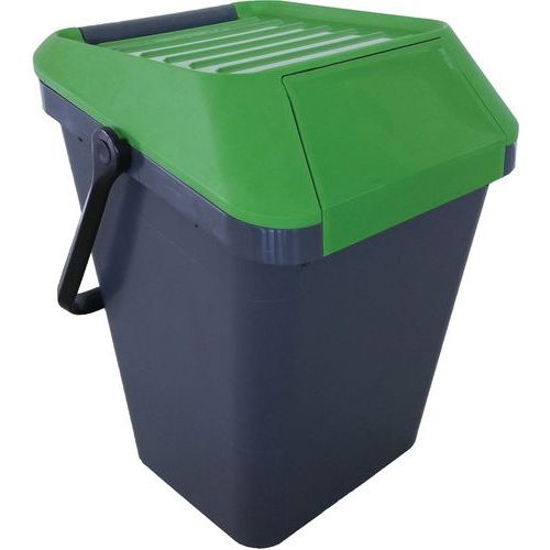 Poubelle EasyMax 45 L noir/vert - Image principale