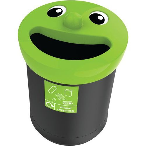 Poubelle Smiley Face 52L tri sélectif - Vepabins - Image principale