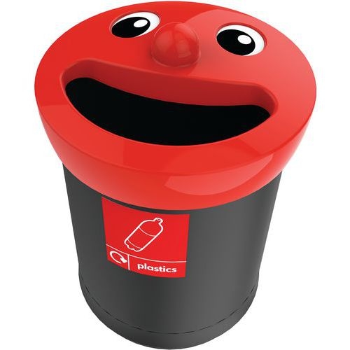 Poubelle Smiley Face 52L Plastiques - Vepabins - Image principale