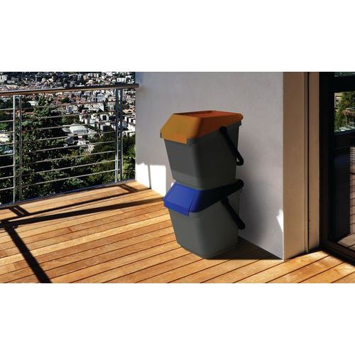 Poubelle EasyMax 35 L noir/orange - Image 3