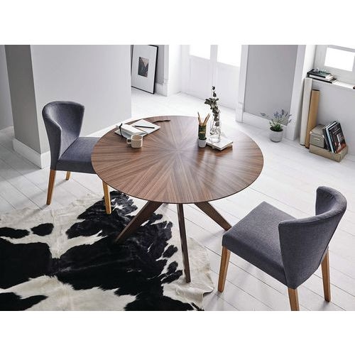 Table réunion Carmel Ø 120 cm plateau plaqué Chêne - Image 2