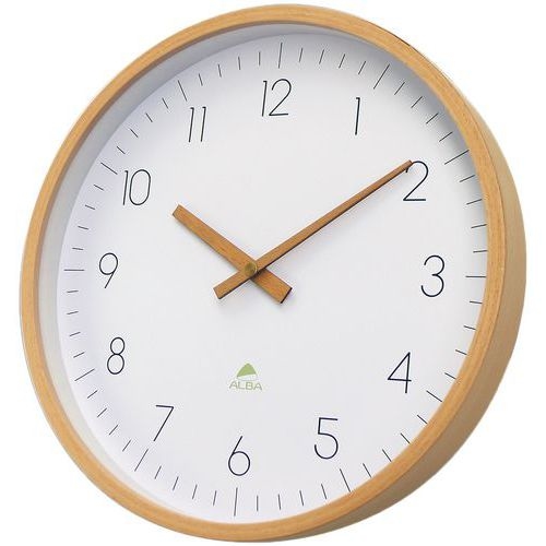 Horloge murale en bois TREE Verre Bois clair Fond blanc - Image 4