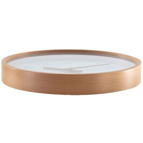 Horloge murale en bois TREE Verre Bois clair Fond blanc - Image 6
