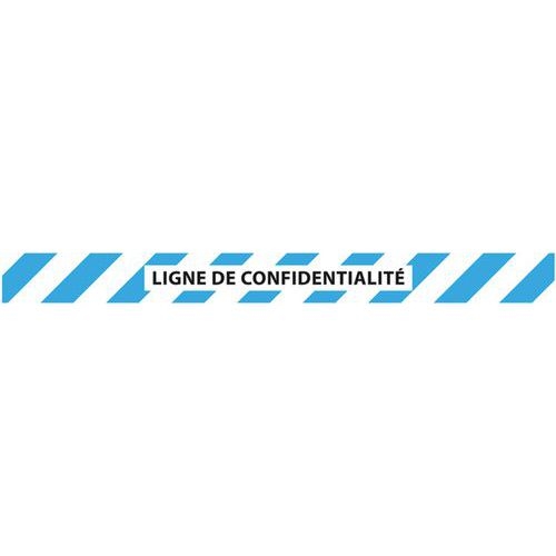 Bande adhésive de confidentialité hachuré avec texte - Image principale