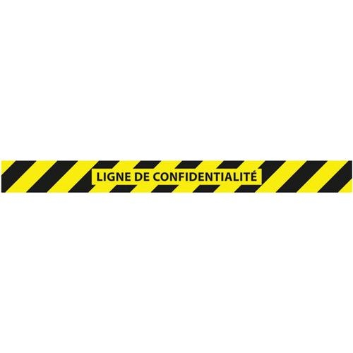 Bande adhésive de confidentialité hachuré avec texte - Image 2