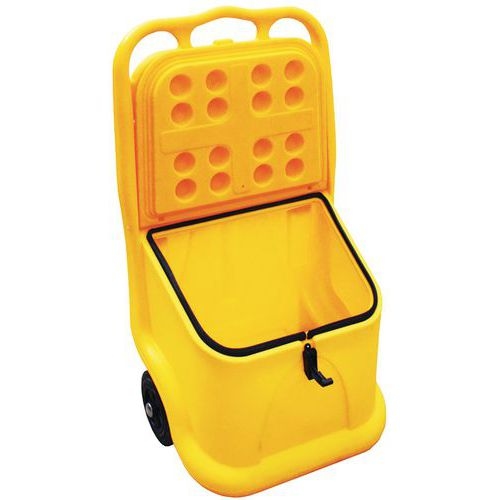 Bac à sel/sable mobile + joint/grenouillère 75L jaune - Image 4