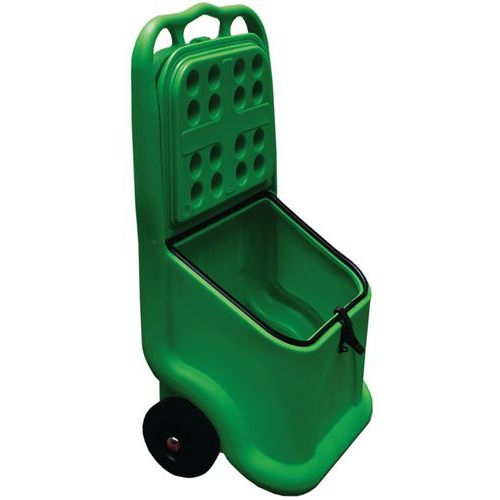 Bac à sel/sable mobile + joint/grenouillère 75L vert - Image 2