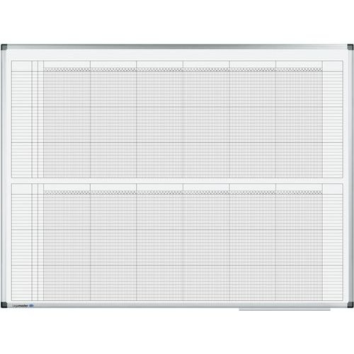 PREMIUM planning annuel 6 mois 90x120cm Acier laqué - Image principale