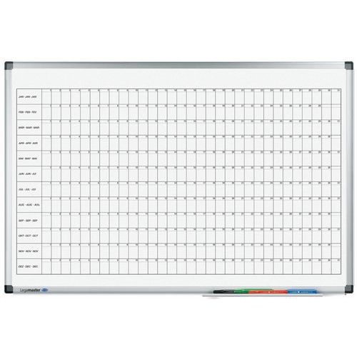 PREMIUM planning annuel horizontal 60x90cm Acier laqué - Image principale